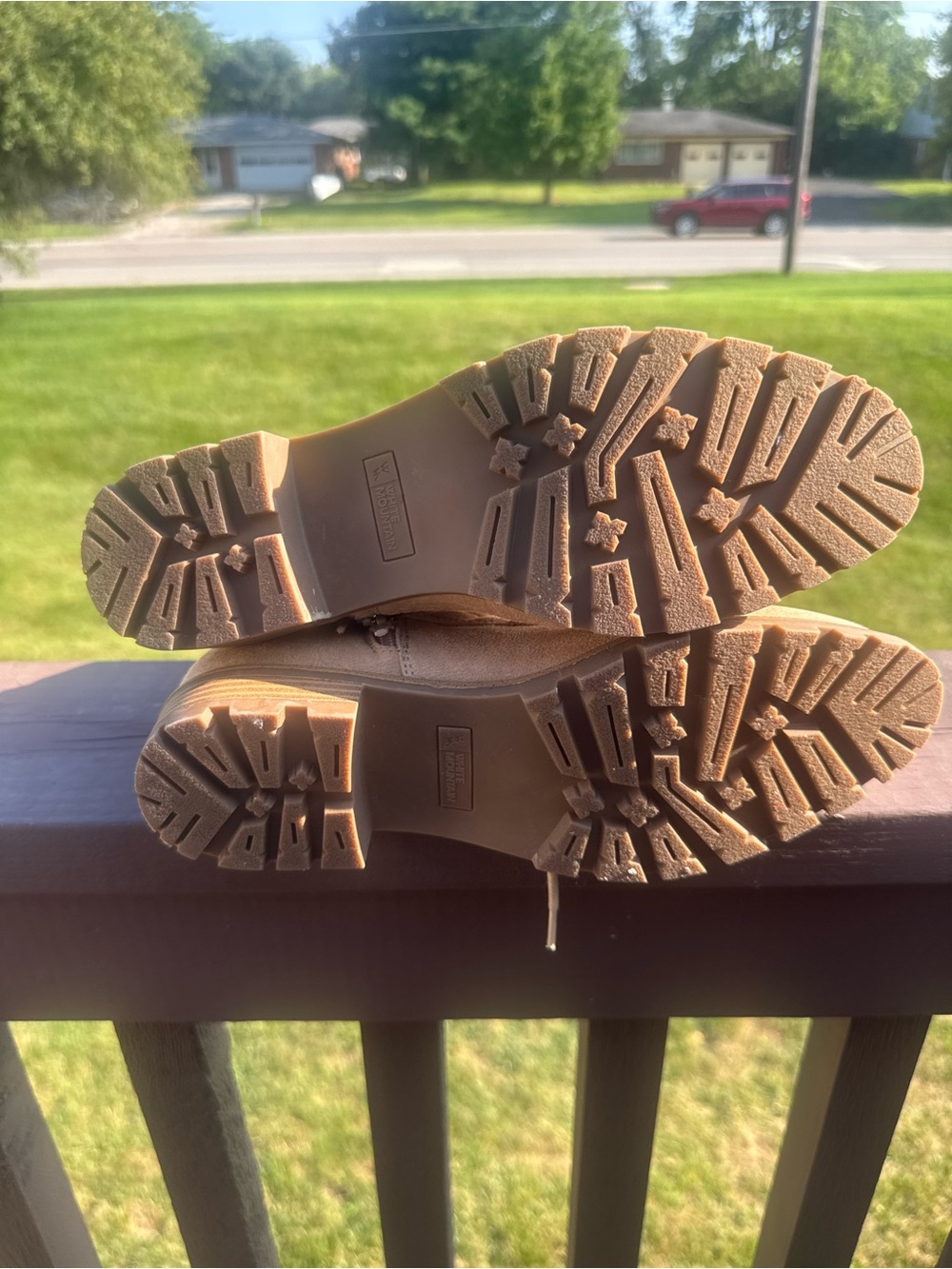 Tan Lace-Up Combat Boots for Women - Rugged Traction Sole